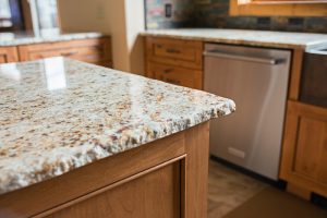Chiseled Granite Edge Kitchen Counter Island